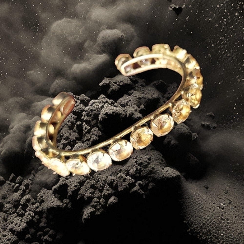 Bounkit I Stunning GP Citrine Hinged Cuff bracelet